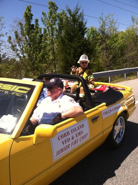 Junior Fire Chief - Collin Lawman
Southern Maryland Fireman's Association Parade - Sunday April 27, 2014 - Solomons